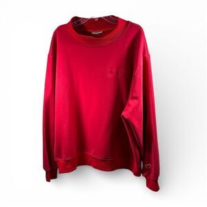 PARKE Valentines Day Sold Out Embossed Mockneck Sweatshirt in Red Size XXL